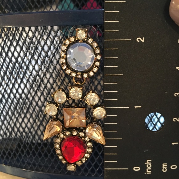 Crystal Statement Earrings - NWOT - Picture 2 of 3